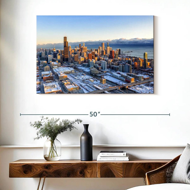 Sirci Chicago Winter Morning, H 26 po x l 39 po