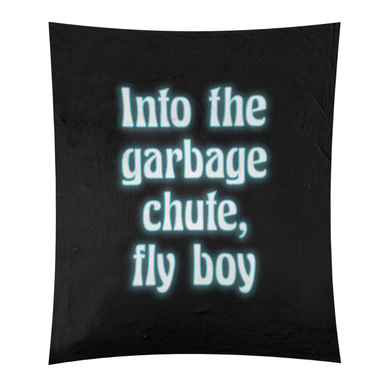 Tapisserie citation d’humour space en polyester, H 27,5 po x l 37,5 po