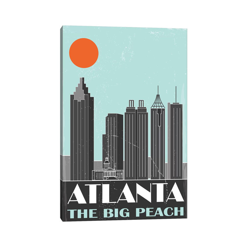 Atlanta par Fly, impression sur toile tendue, H 12 po x l 8 po x P 0,75 po