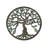 Vintage Tree of Life cast iron wall art with bronze and verdigris finish — 11.75 in. diameter, 0.25 in. thick