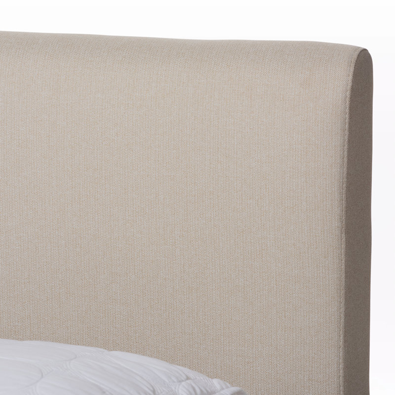 Kiera Upholstered Standard Bed, Full, Beige