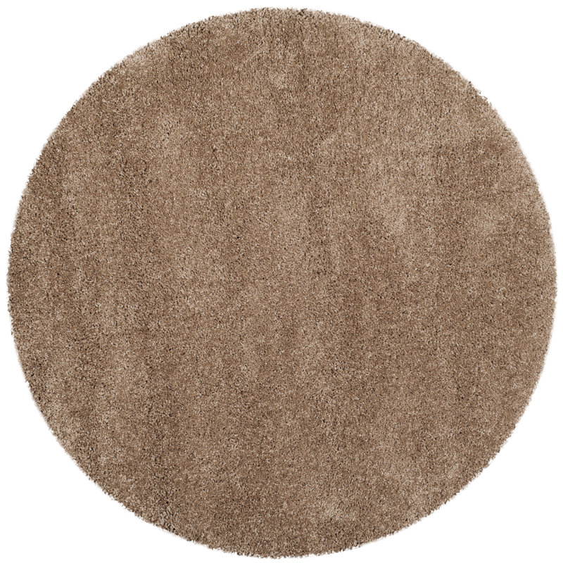 Assar Area Rug, Round 8', Dark Beige