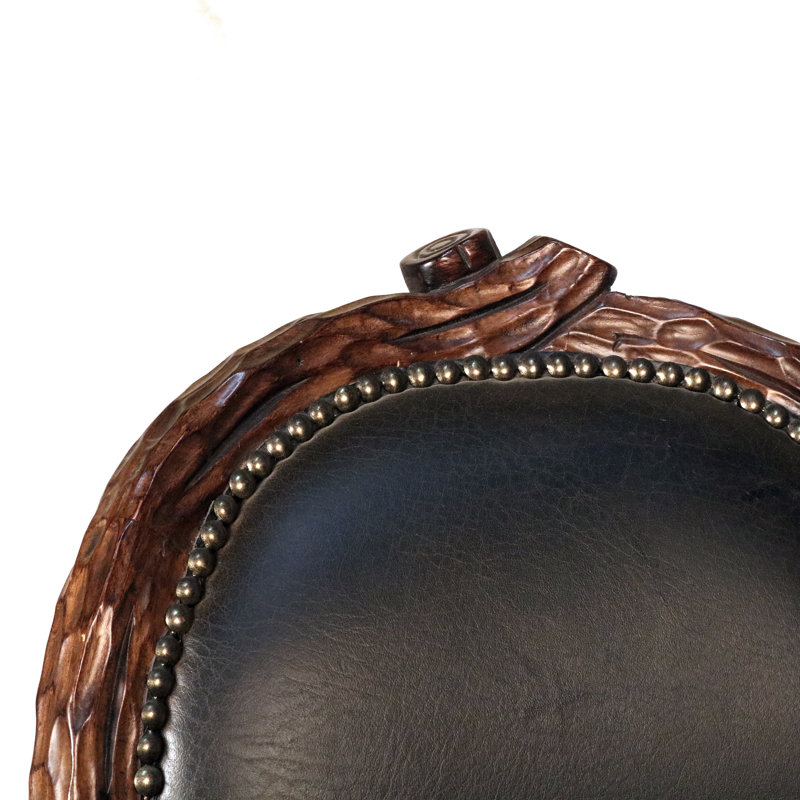 Tabouret de bar Victoire, Noir, Marron foncé