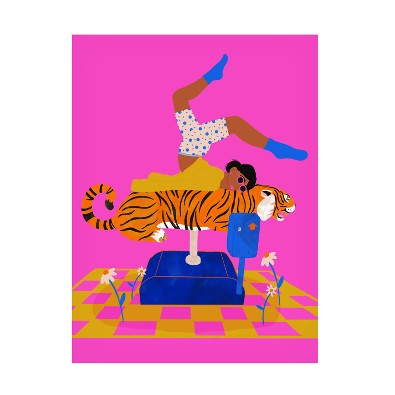 Reproduction d'art moderne et contemporain, "A Tiger In Your Heart" sur toile par Jota De Jai, H 19 po x l 14 po x P 2 po