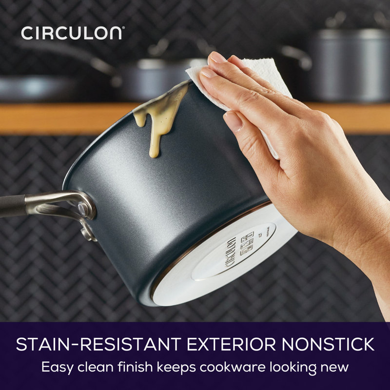 Circulon A1 Series With Scratchdefense Technology Nonstick Induction Pots And Pans Cookware Set, 8 Piece, Graphite