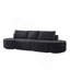 Boneless 106.3-Inch V-Shaped Modular Sofa Set With Chenille Fabric, Throw Pillows And Curved Ottomans For Versatile Seating Solutions.-1205518498-1205518496