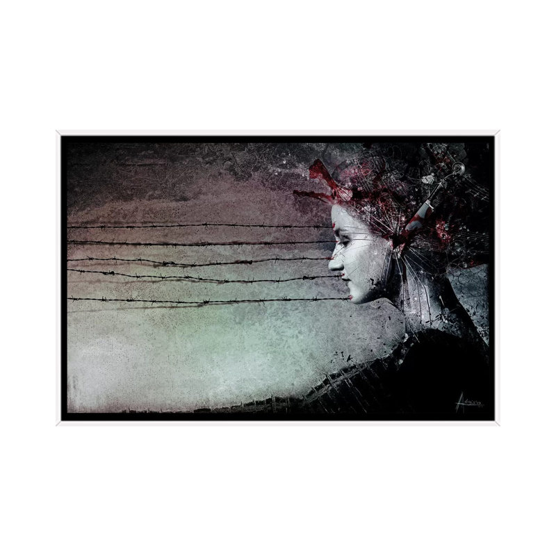 « You promise me a Symphony » par Mario Sanchez Nevado-impression d’art graphique, Pas de tapis, Toile blanche encadrée