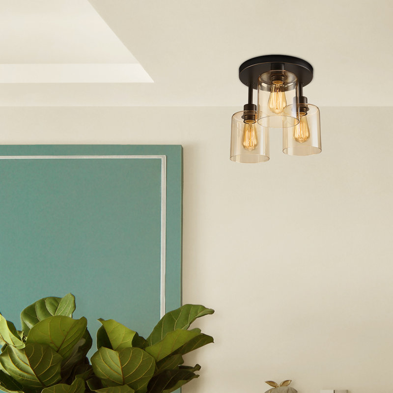 Plafonnier semi-encastré 3 lumières 11,6 po