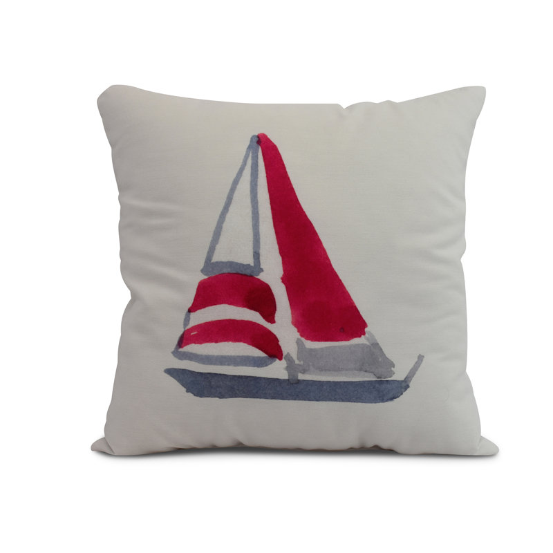 Nantucket Reversible Throw Pillow, White, 16" x 16"