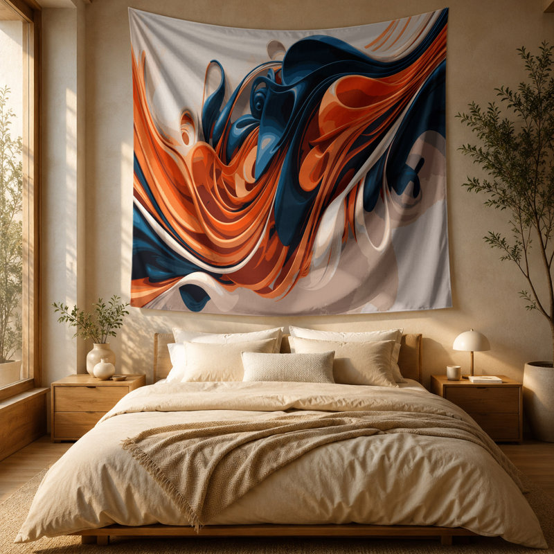 Tapisserie murale Biomorphic Abstraction 99, 51 po x 60 po