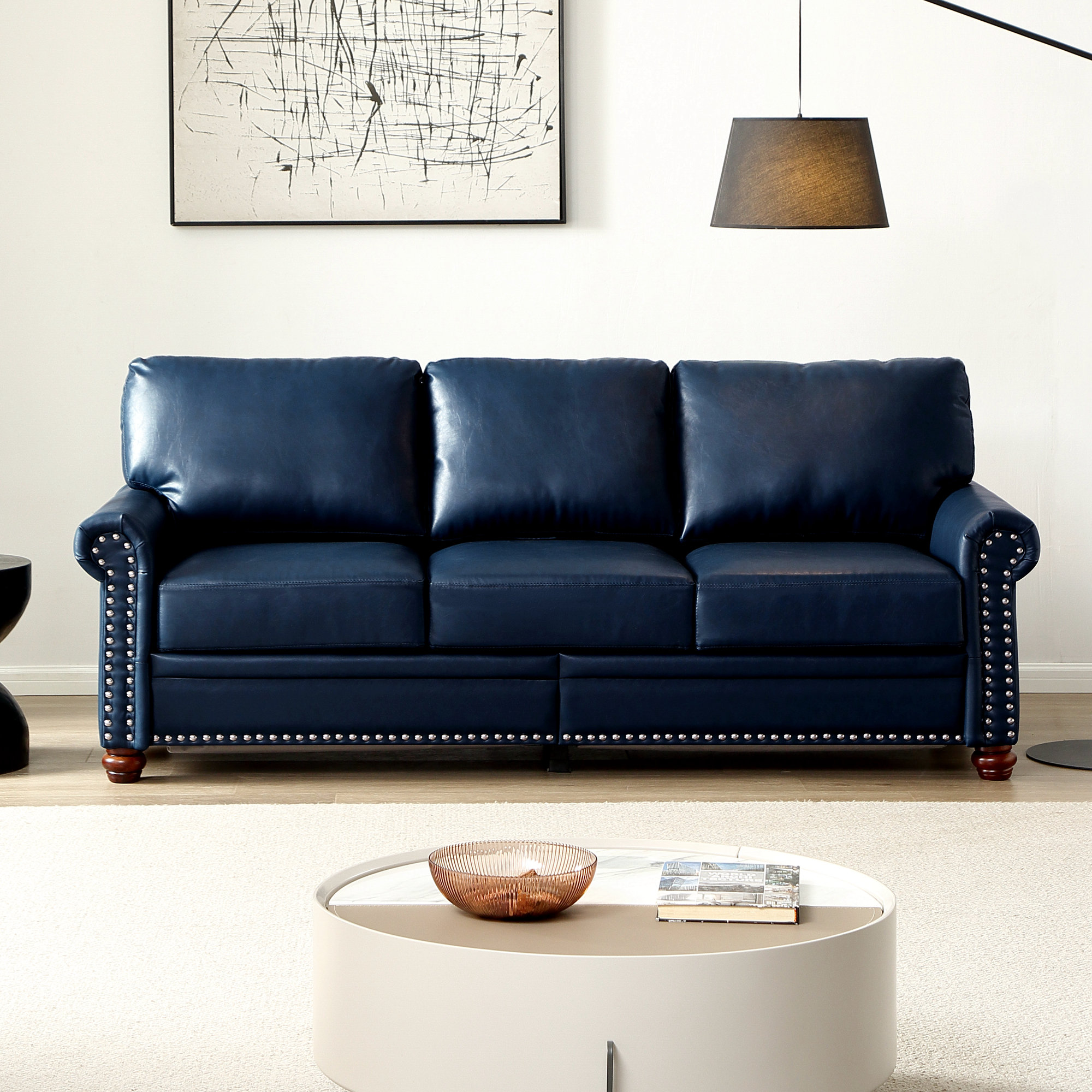 Alcott Hill® Cecia 82.68'' Faux Leather Sofa | Wayfair