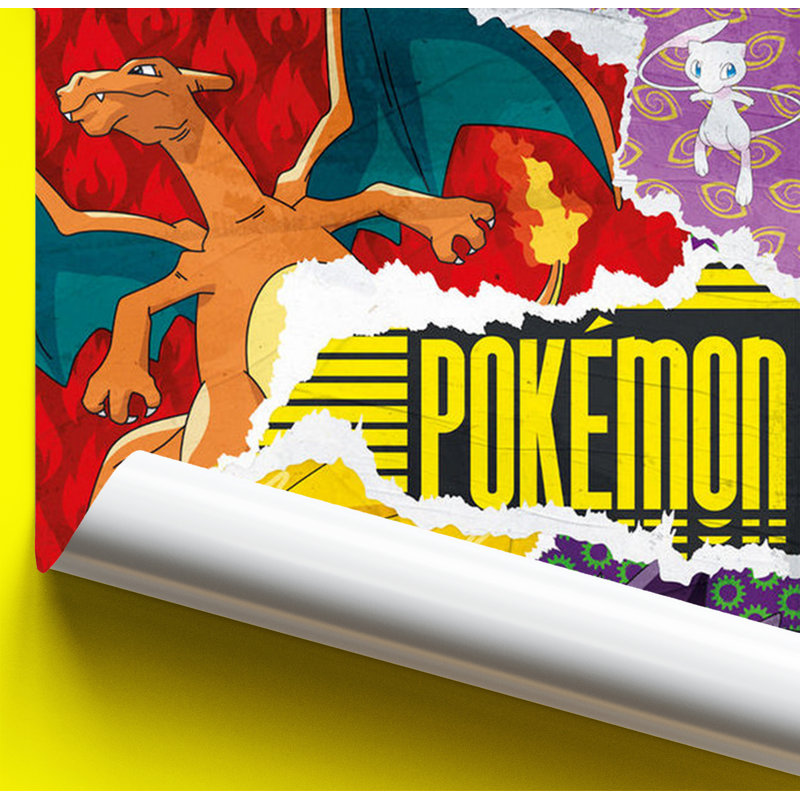  Officiellement sous licence Pokémon - affiche d'art de monstres - 24 x 36 pouces - reproduction décorative - papier affiche - prêt à encadrer