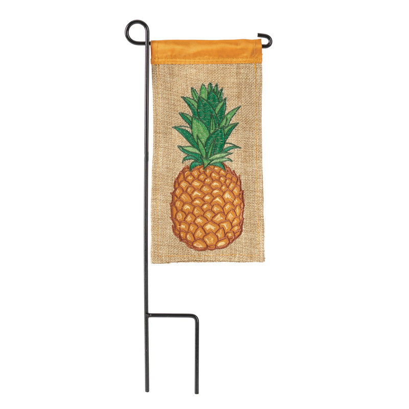 Mini Flag Pineapple Burlap 4x8.5