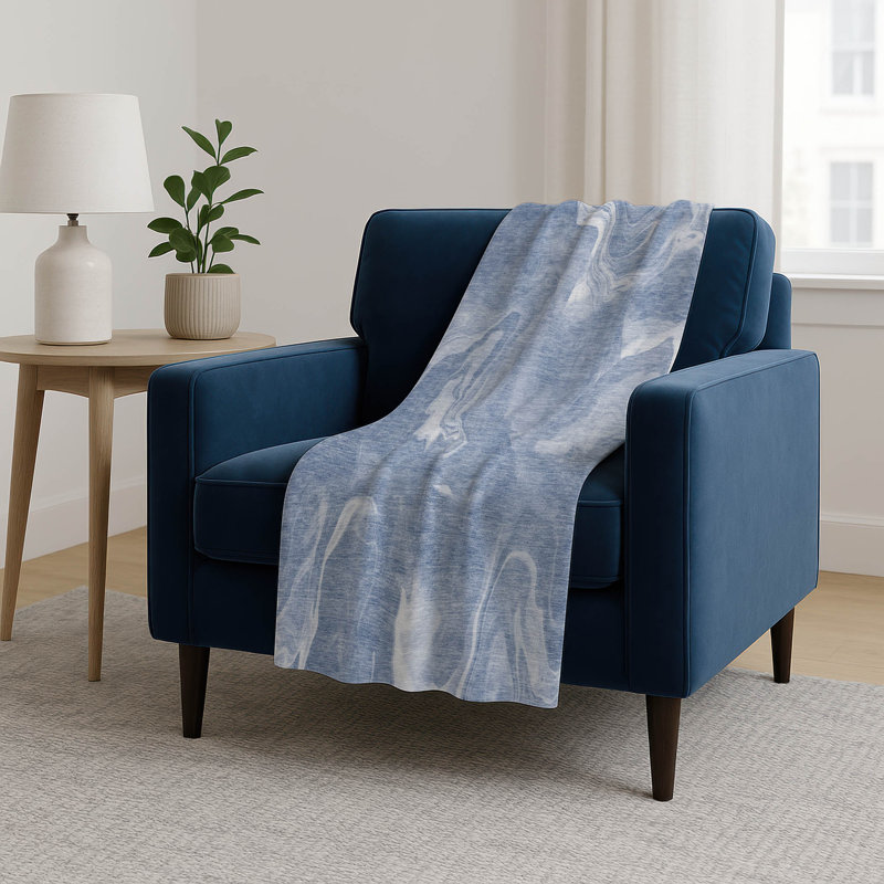 Jeté en sherpa Addison Sherpa ASB802, Bleu