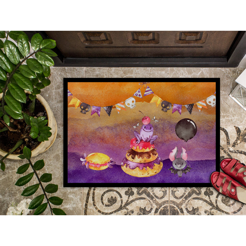 Eila Non-Slip Halloween Outdoor Doormat, 0.25" H x 27" W x 18" D