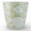 Antique Finish Porcelain Pot Green Big Flower