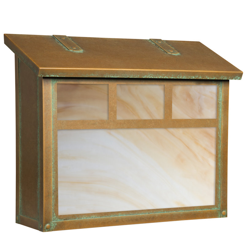 Boîte aux lettres murale double Giunta, Vert nouveau, Miel