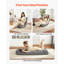 Chaise de plancher, chaise de jeu pliante à 14 positions réglables avec support pour le dos, structure en métal robuste avec mousse recyclée et surface en molleton corail, multifonctionnel pour la lecture, détente, gris-129355353