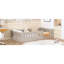 Lit plateforme simple avec garde-corps naturel - aspect bois moderne