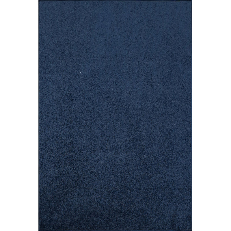 Latitude Run® Navy Solid Color Rug & Reviews | Wayfair