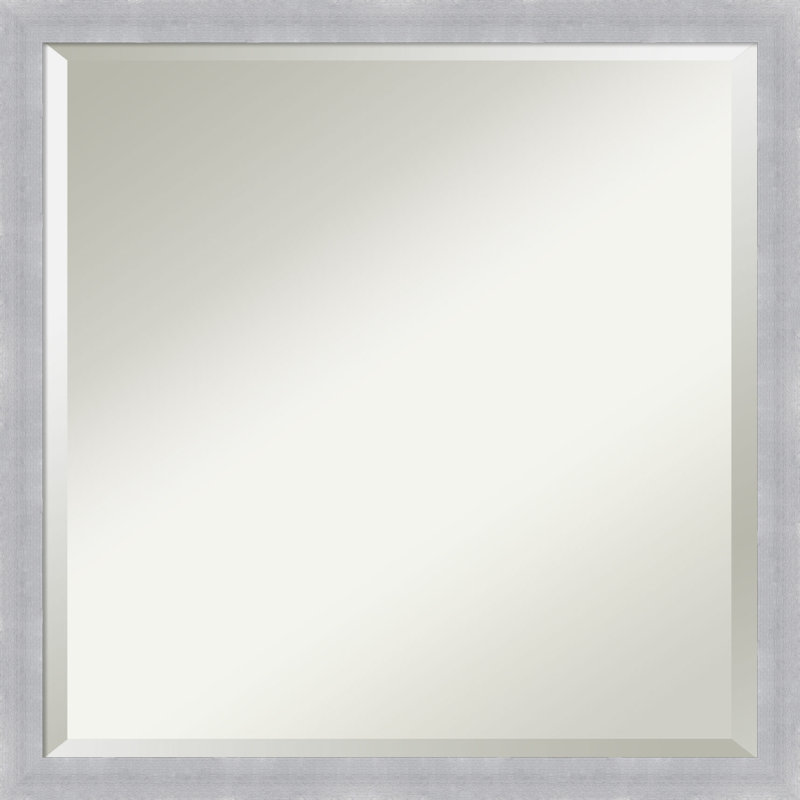 Hoyer Flat Wall Mirror, White, 22" x 22"