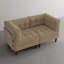 Upholstered Tufted Corduroy Modular Sofa with Pillow Back-1355456860