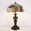 Lampe de table Tiffany en vitrail 16 x 16 x 24 pouces de style bureau raisin chambre à coucher salon lampe de lecture antique