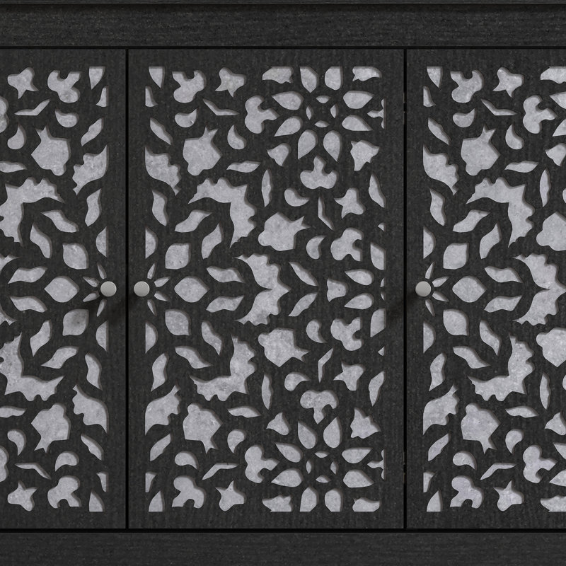 Buffet de 44,3 po de largeur Arrastia, Barli, Chêne noir / béton