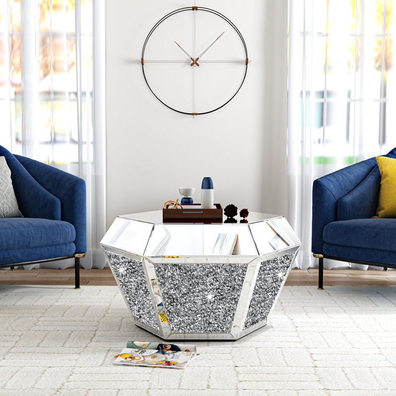 Amla Mirrored Diamond Coffee Table