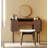 Mid-century modern solid black walnut vanity table all-in-one multi-functional solid wood makeup desk