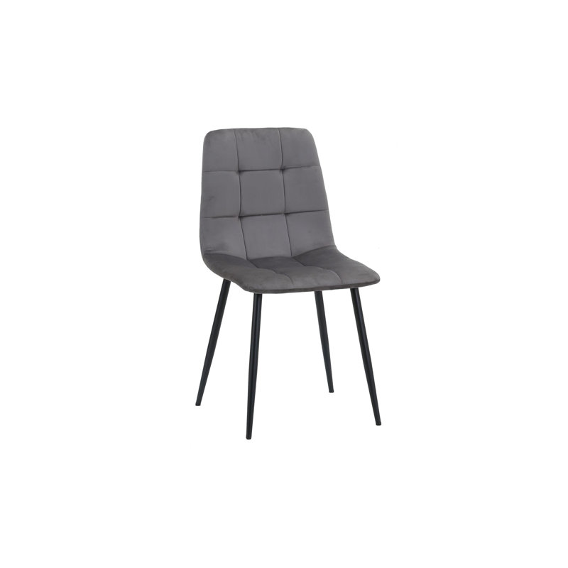 Suire PAIR OF FABRIC DINING CHAIRS, Grey, Black
