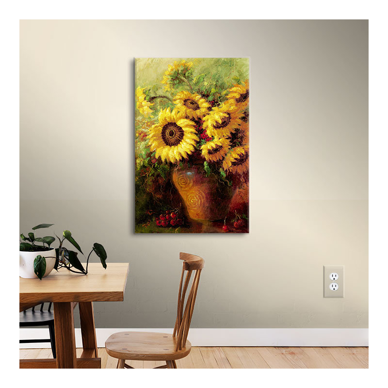 «Sunflowers» - Impression sur toile tendue, H 8 po x l 10 po x P 2 po