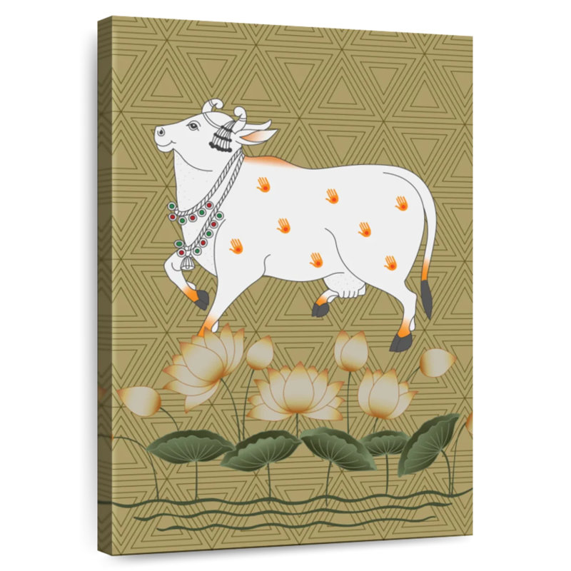 Vache encadrée Brampt, H 30 po x l 20 po