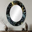 Ritika Paisley noir et or élégant ébène - miroir cachemire, miroir mural décoratif noir, impression d'art en métal-1976665644-1976665640