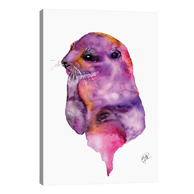 Loutre, art sur toile