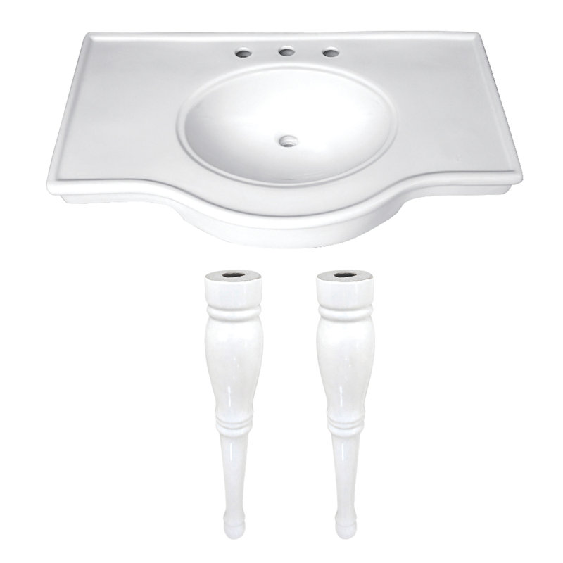Kingston Brass Templeton 37-Inch Ceramic Console Sink