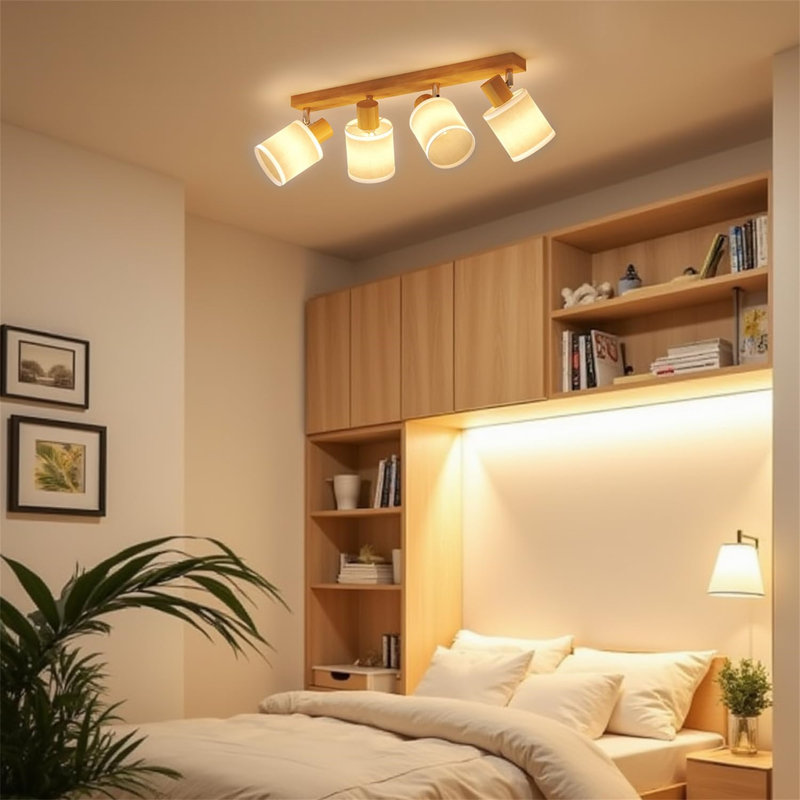Linen Spotlight, 21 cm H x 59.5 cm W x 10cm D, 4 Lights