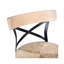 Chaise de comptoir pivotante Mia, dossier croisé en métal noir, brun chêne brun