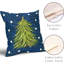Ensemble de 2 housses de coussins de Noël en forme de sapin de Noël vert aquarelle-105473698