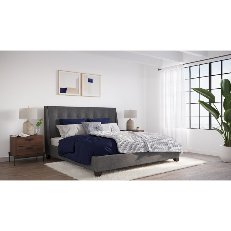 Upholstered Panel Bed, Queen