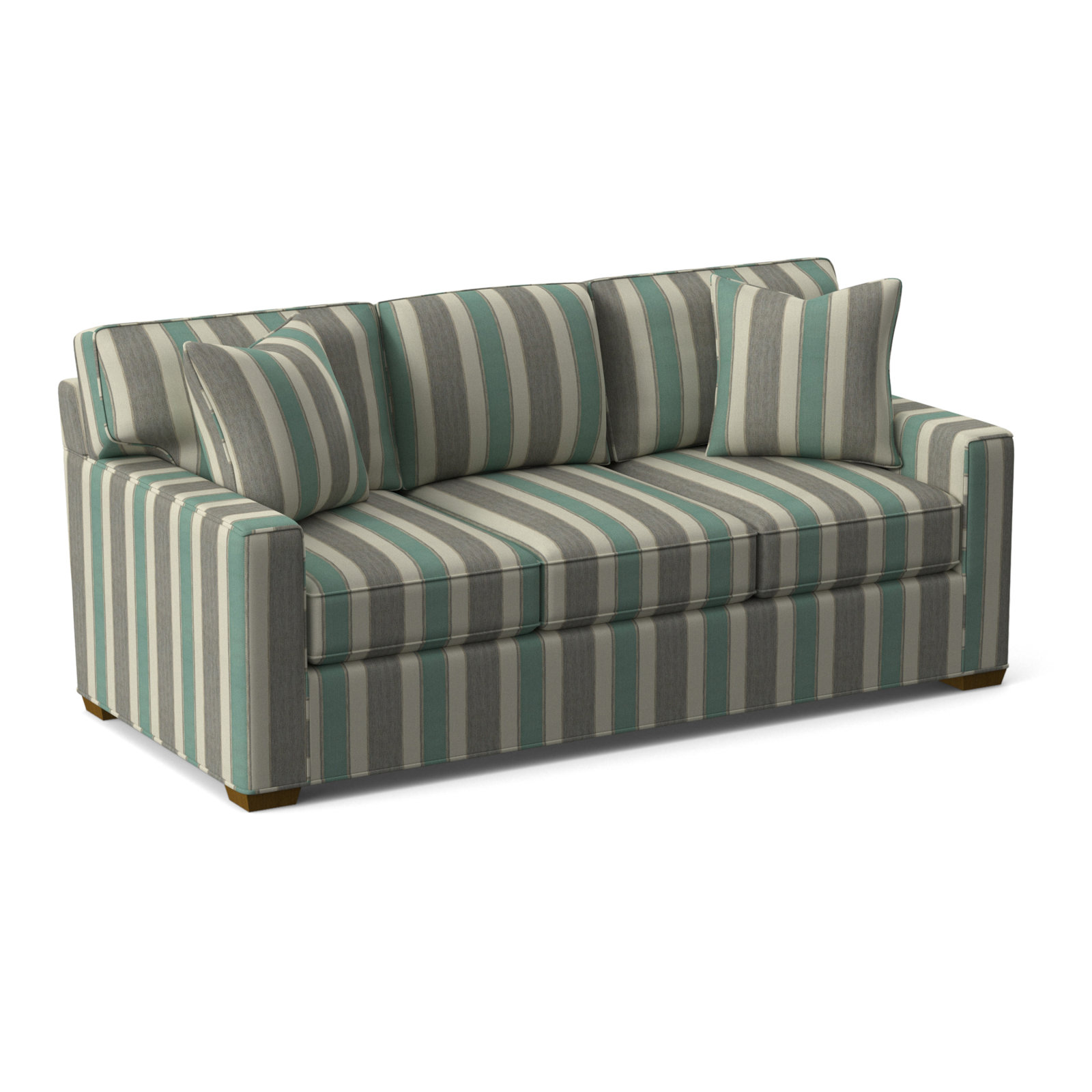 Gramercy Park 81'' Upholstered Sofa, Taupe Plaid; 0126-73, Havana Finish