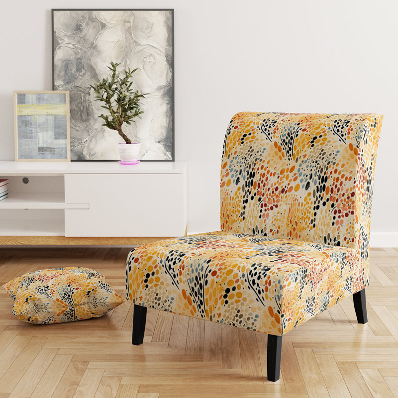 Motif aquarelle à pois - Fauteuil de chambre rembourré moderne et contemporain