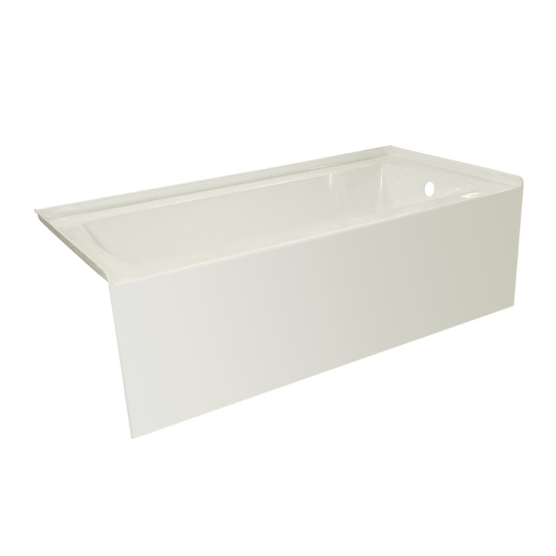 60'' x 34'' Soaking Acrylic Bathtub, Right, Biscuit