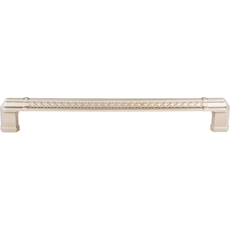 Tower Bridge Appliance pull, Polished Nickel, 12" Center to Center