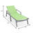 Marlin Outdoor Patio Reclining Chaise Lounge Arm Chair with Powder-Coated Aluminum Frame- Breathable Sling Mesh Fabric, Adjustable Backrest-124823755-124823760