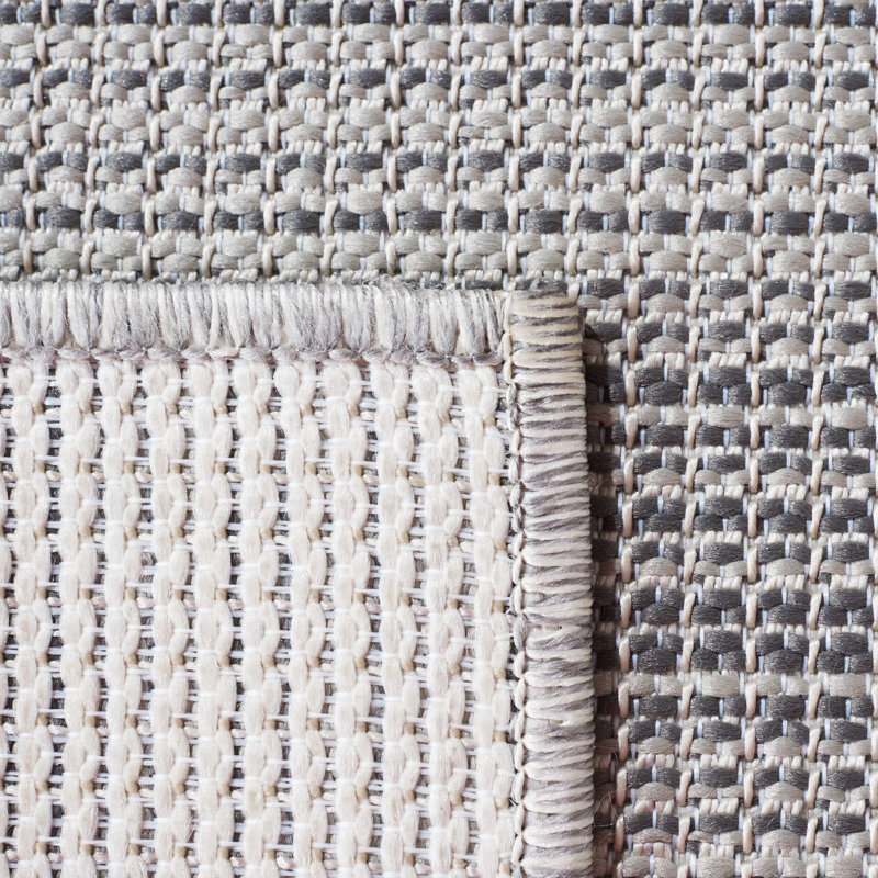 Treiber Area Indoor/Outdoor Area Rug In Grey, Square 6'5"