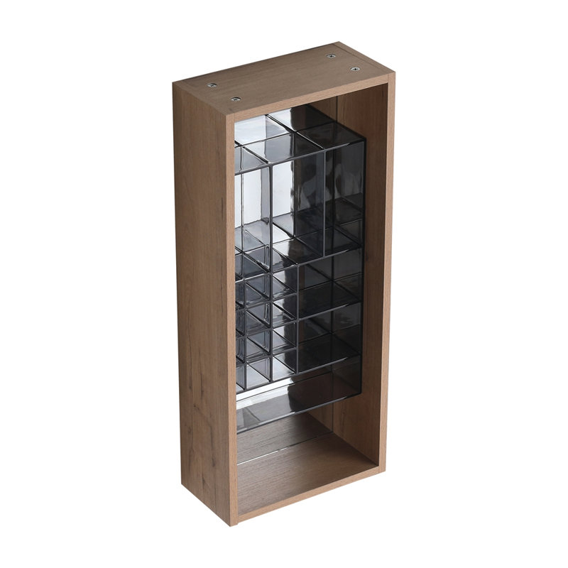 Armoire de rangement murale 12 po, armoire de salle de bain miroir avec rangement, contreplaqué