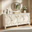 Buffet moderne Mid-Century de 65,2 po avec 4 portes sculptées à la main Rosalind-49548325