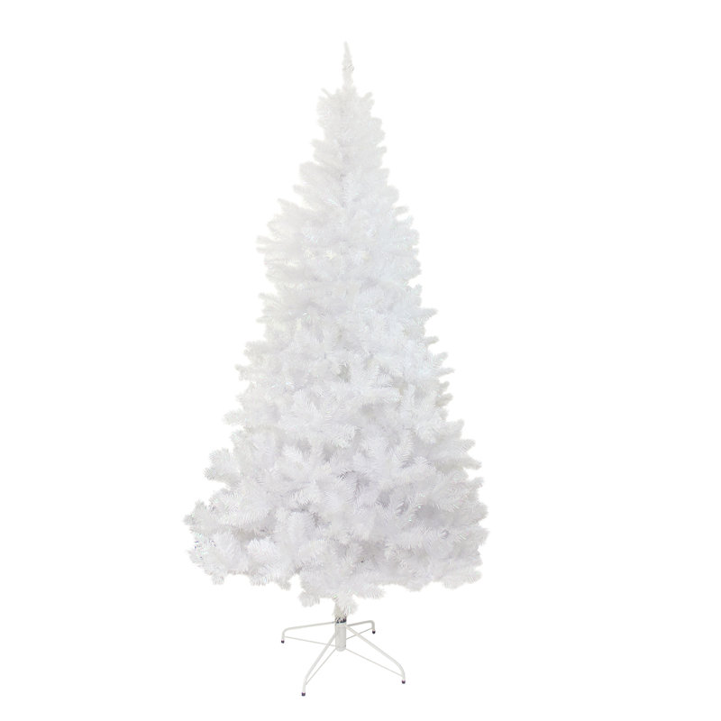 Arbre de Noël artificiel épinette irisé blanc, 9.5'