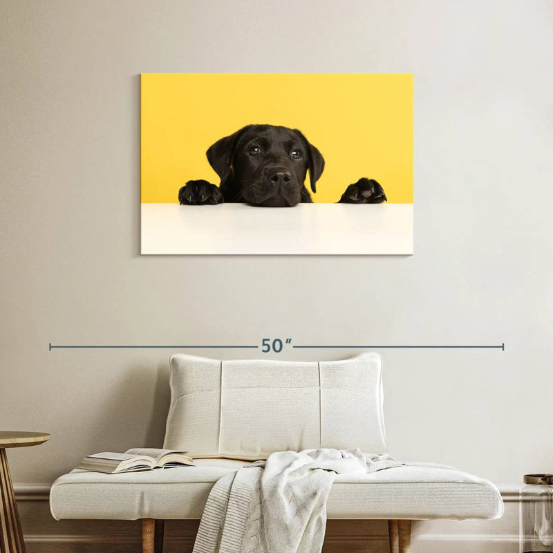 Cute Black Lab, 24" H x 36" W